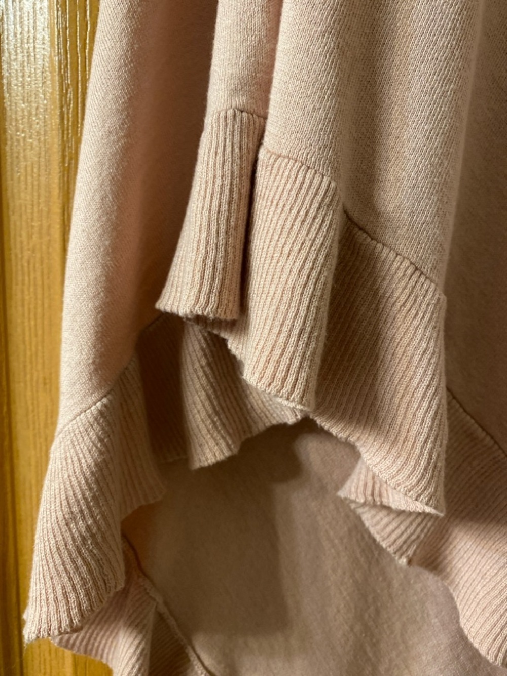 BCBGMaxAzria Soft Blush Pink Ruffle-Trim Poncho - Picture 3 of 8